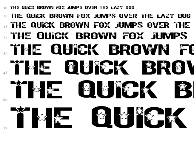 Rock X Start TFB font waterfall